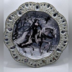 ICE PRINCESS FANTASY ART COLLECTOR PLATE BY NENE THOMAS, CRYSTAL ENCHANTMENT
